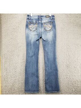 Wired Heart Jeans Womens 30 Tall Blue Stretch Denim Bootcut